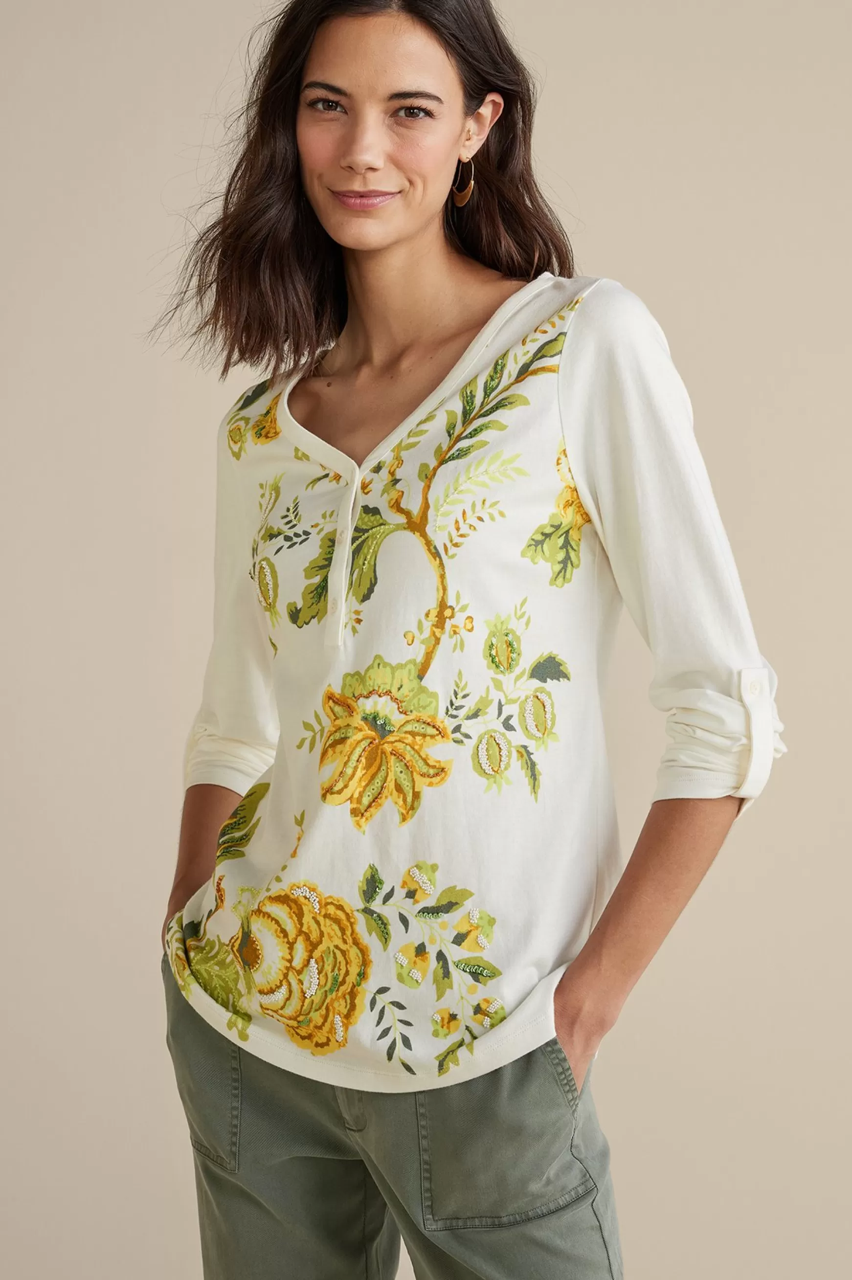 Soft Surroundings Wear Now Styles | long sleeve-Maja Printed Pullover
