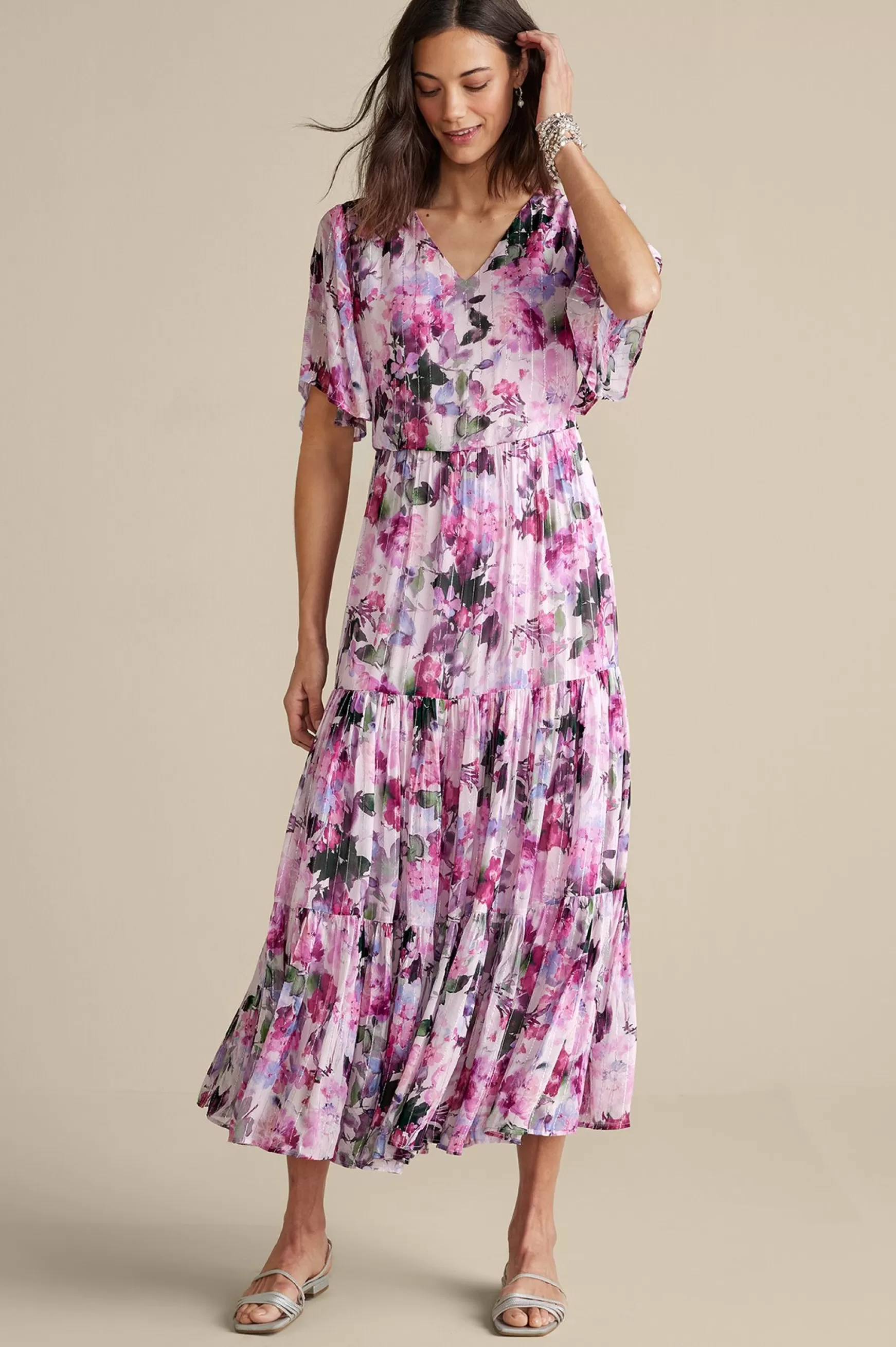 Soft Surroundings Feminine Flourish | vacation dresses-Santhia Maxi Dress