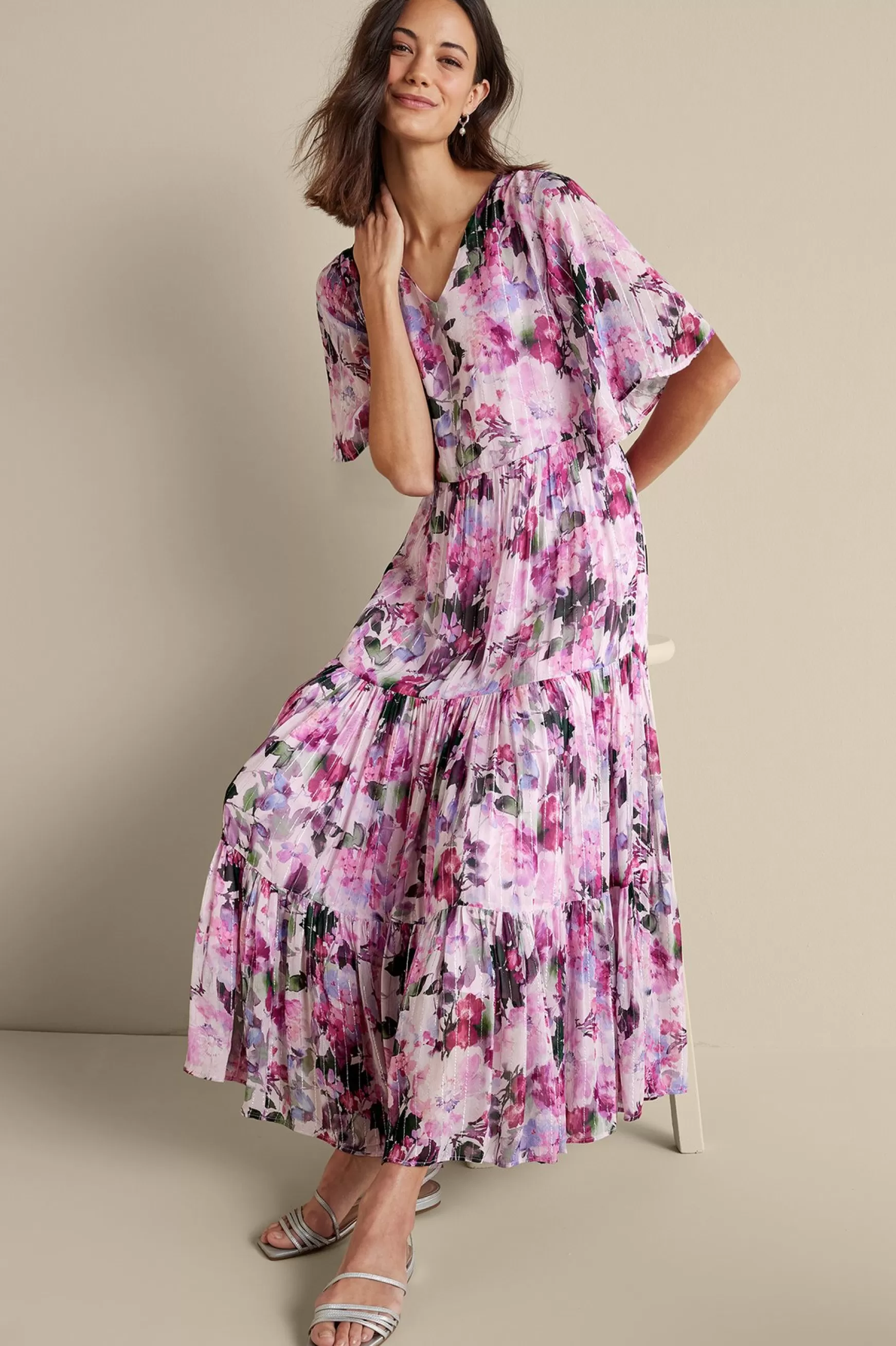 Soft Surroundings Feminine Flourish | vacation dresses-Santhia Maxi Dress