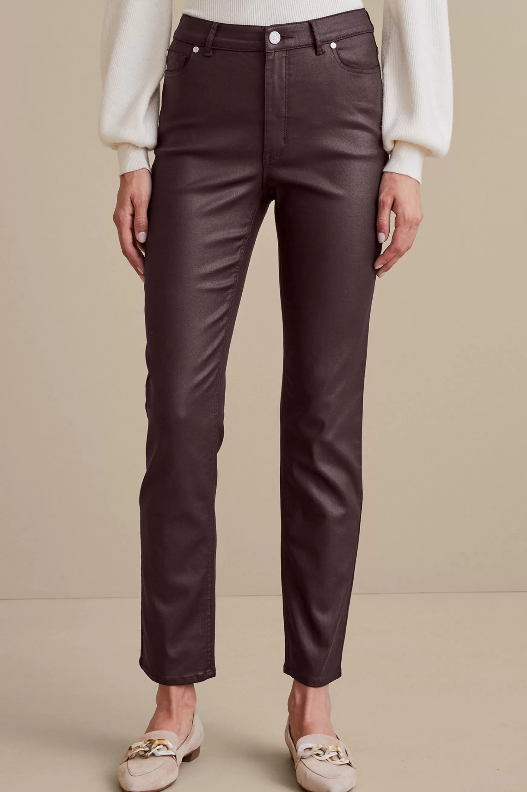 Soft Surroundings Everyday Styles | leggings-Ultimate Denim Coated Straight Leg Jeans